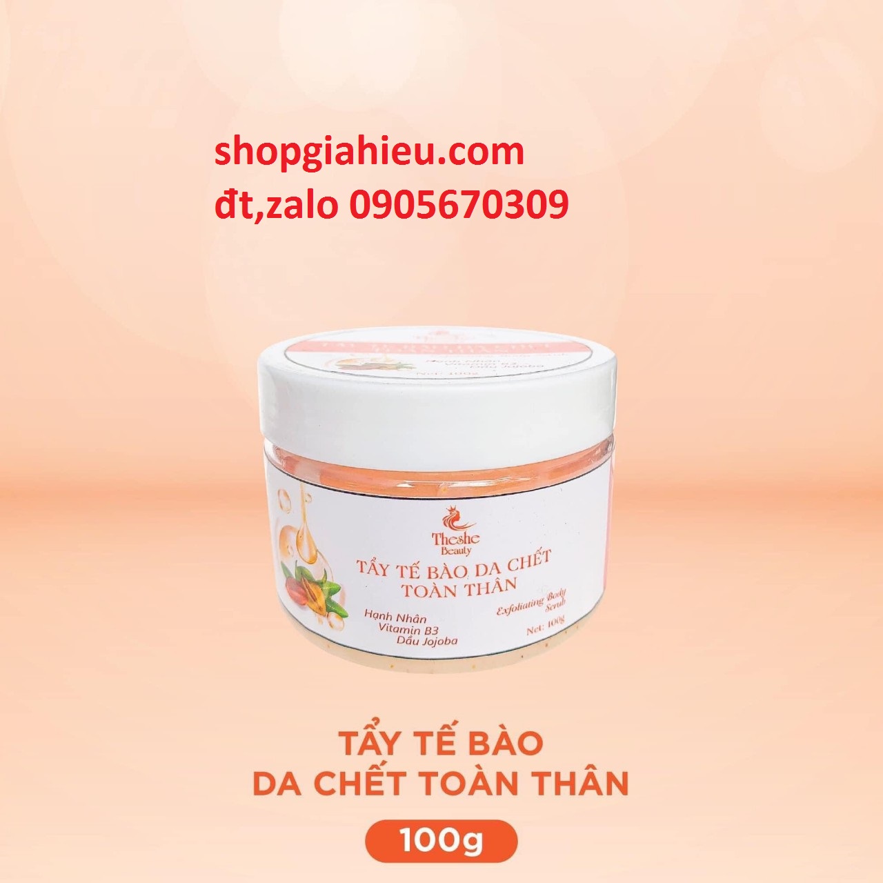 Kem theshe beauty tẩy tế bào da chết toàn thân 100g công ty mỹ phẩm hải dương Kem theshe beauty tẩy tế bào da chết toàn thân 100g công ty mỹ phẩm hải dương